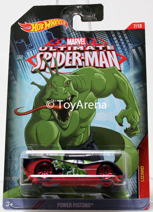 Hot Wheels Marvel Ultimate Spider-Man 2015 Power Pistons 1/64 Rare Die-Cast