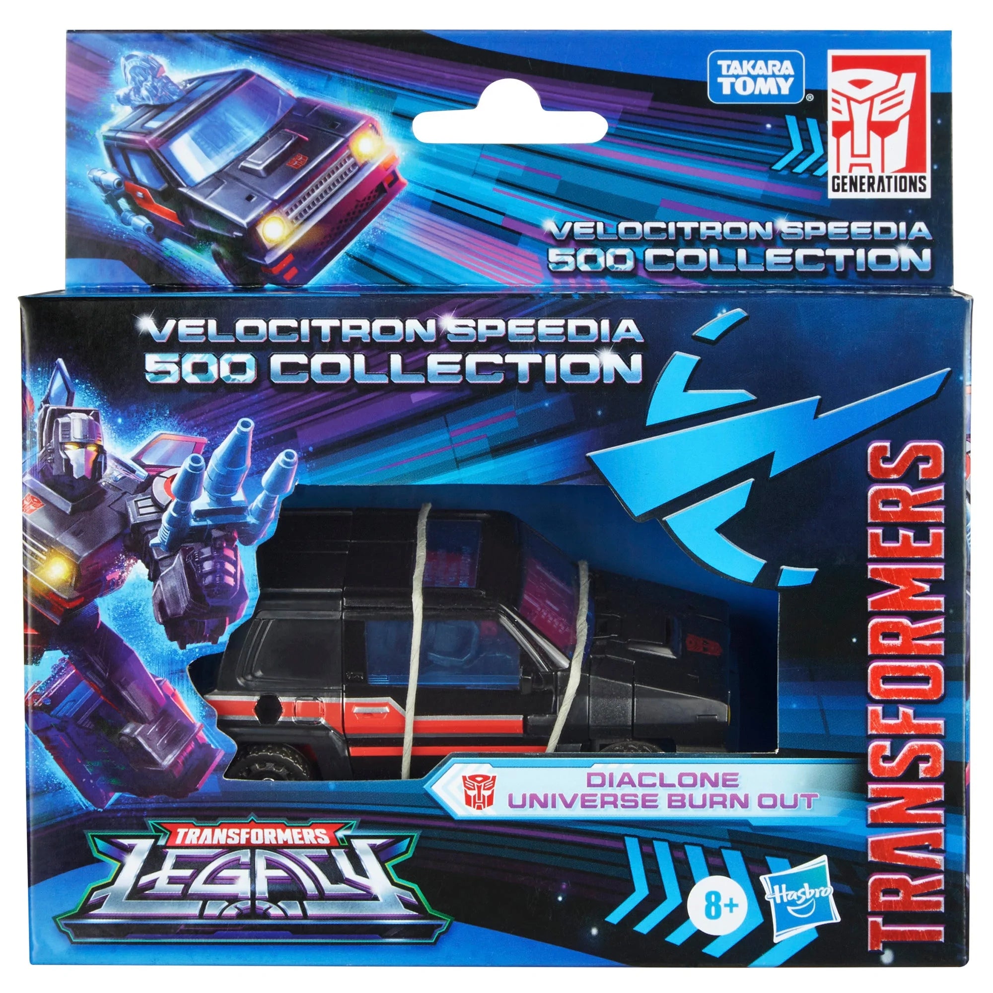 Transformers Legacy Velocitron Speedia 500 Collection Deluxe Class Diaclone Universe Burn Out Action Figure