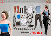 Hot Heart 1/6 Living Dead Ms. Valentine 2.0 New and Classic Ver. Sixth Scale Figure FD009C With Jiaou Seamless Body