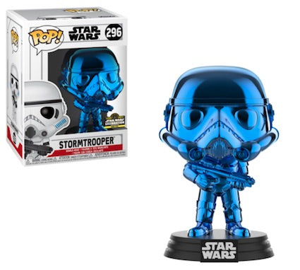 Funko Pop Blue Chrome Stormtrooper #296 Star Wars Celebration 2019 Exclusive