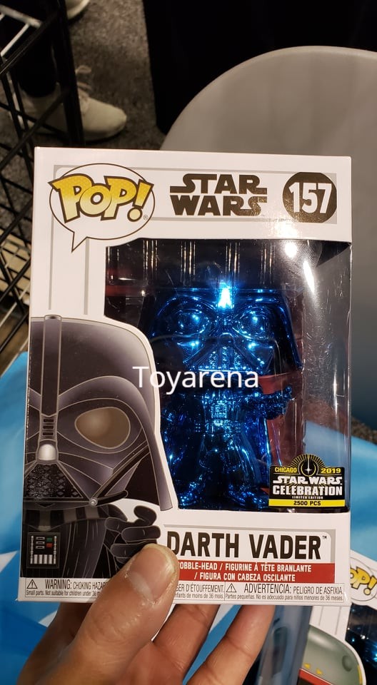 Funko Pop Blue Chrome Darth Vader #157 Star Wars Celebration 2019 Exclusive