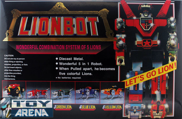 1980s Voltron Lionbot Chogokin Diecast Metal 5-in-1 Figures – Taiwan Version, Vintage