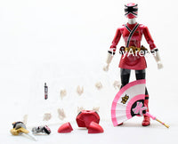 LOOSE Pink from S.H. Figuarts Power Rangers Super Samurai Metallic Coating Deluxe Action Figure Set SDCC 2013