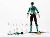 LOOSE Green from S.H. Figuarts Power Rangers Super Samurai Metallic Coating Deluxe Action Figure Set SDCC 2013