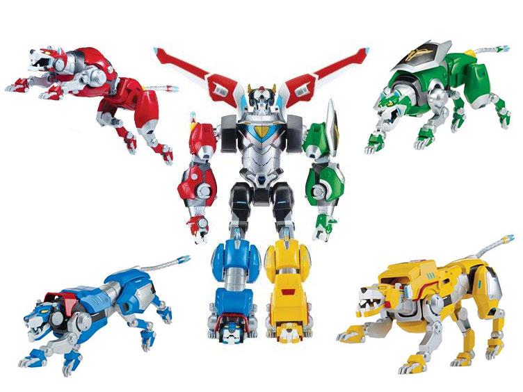 Playmates Dreamworks Voltron The Legendary Defender Set of all 5 Lions Action Figure Set