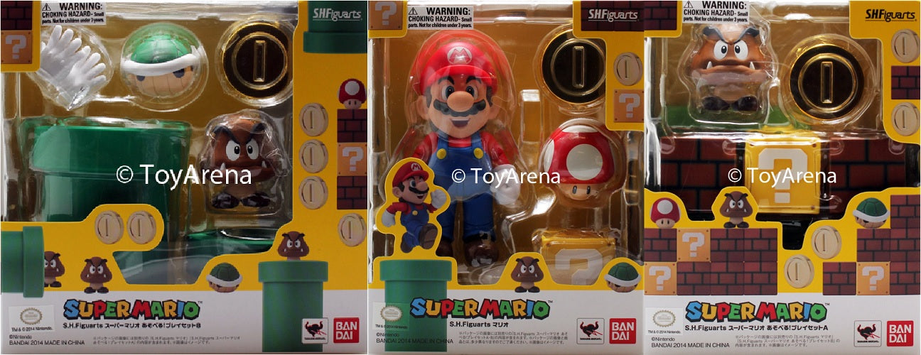 S.H. Figuarts Super Mario Bros. Action Figure BUNDLE