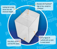 PopShield Protector Plastic Foldable Case Funko Pops (4" Pops) / Pack of 10