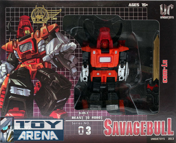 Unique Toys UT-W03 War Lord Savagebull 3 in 1 Robot Series No. 03