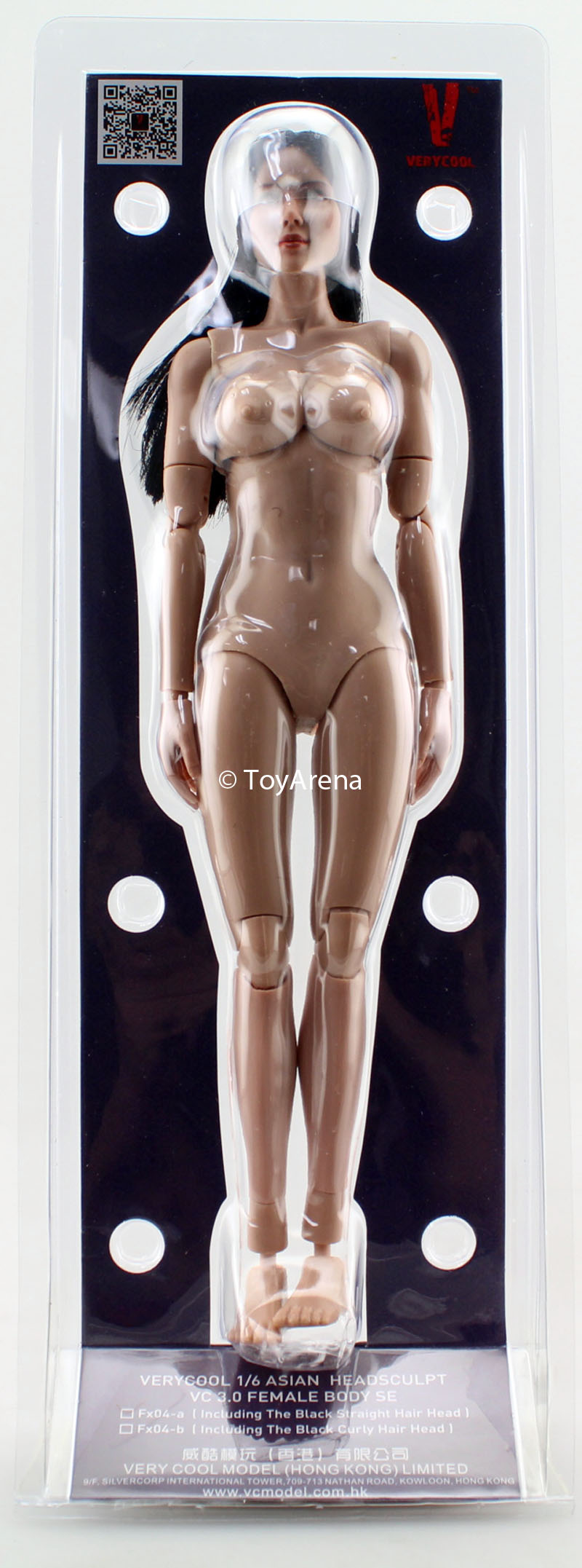Very Cool 1/6 Scale FX04-A Asian Female Body 3.0 with Stright Hair Action Figure Set