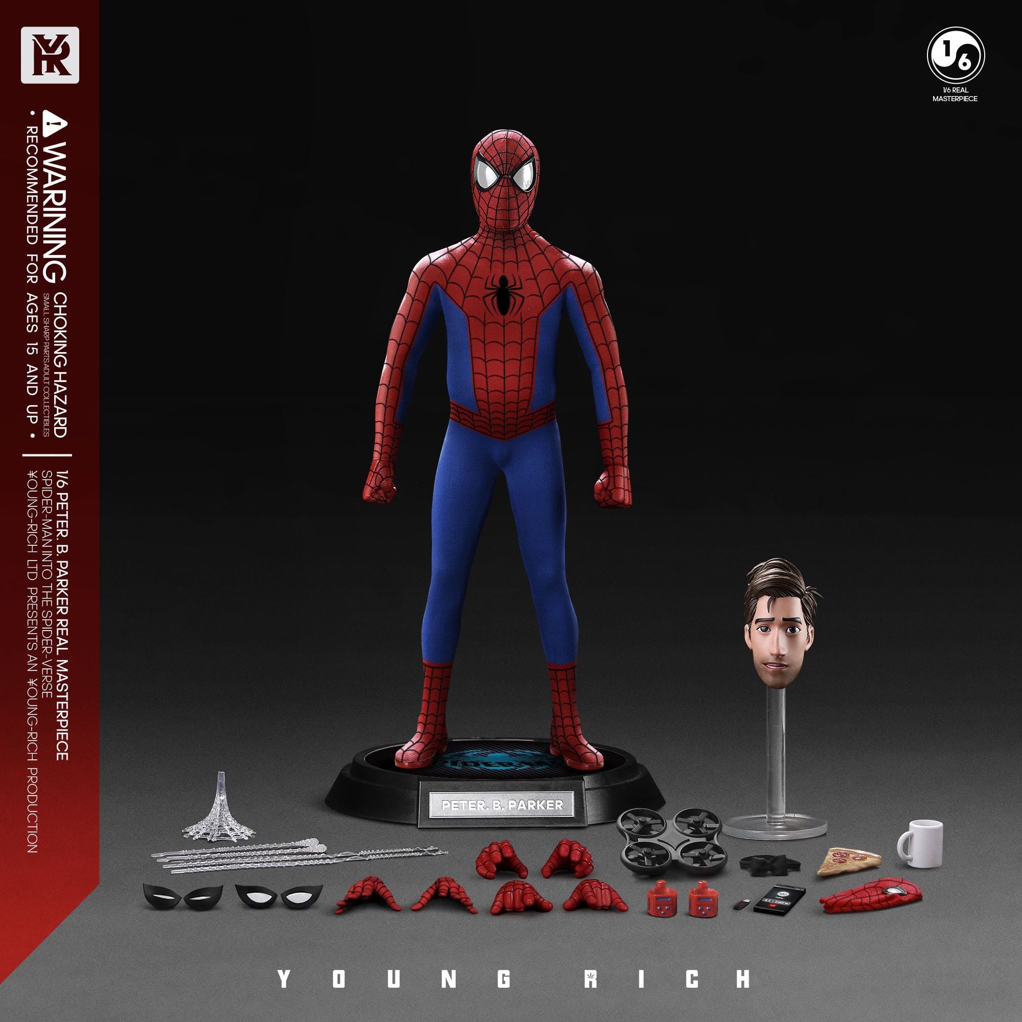 Young Rich 1/6 Peter B Parker (Spider-man: Into the Spider-Verse) Sixth Scale Action Figure