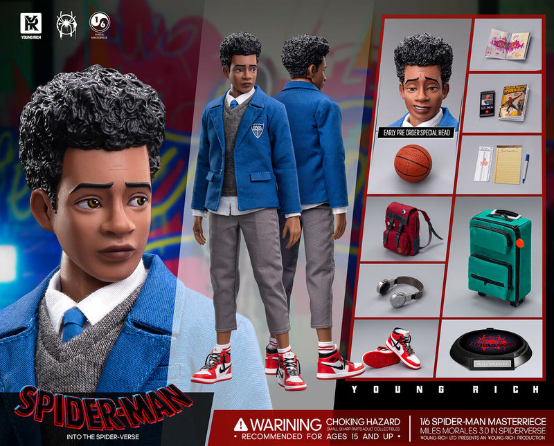 Young Rich 1/6 Miles Morales (Spider-man: Into the Spider-Verse0) Sixth  Scale Action Figure