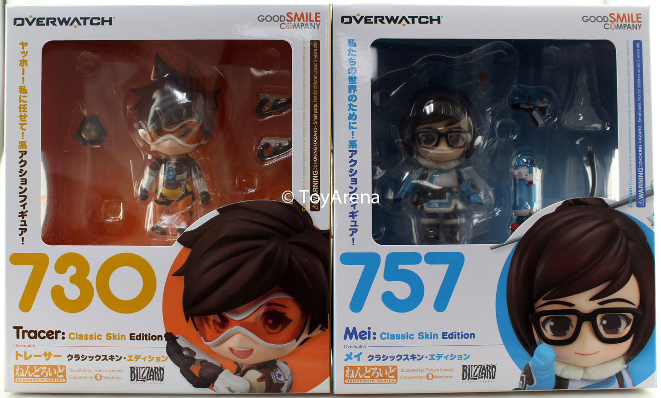 Nendoroid Overwatch Combo #757 Mei & #730 Tracer Classic Skin Edition