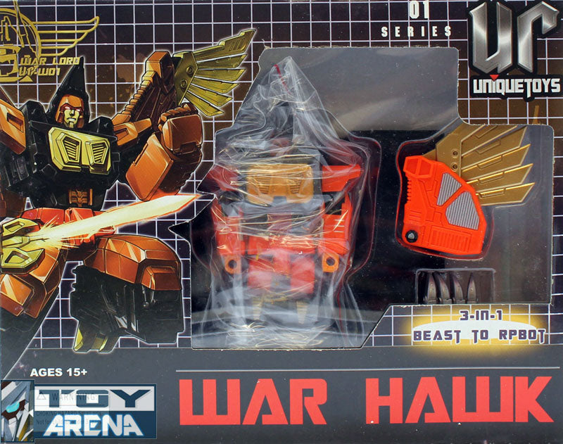 Unique Toys UT-W01 War Lord War Hawk 3 in 1 Robot Series No. 01
