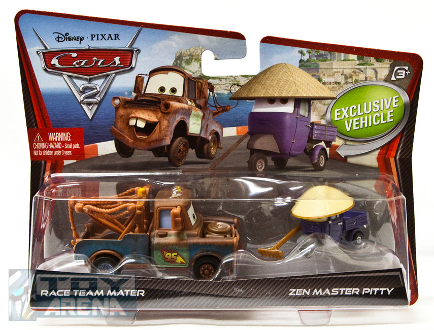 Disney Pixar Cars 2 Movie Race Team Mater and Zen Master Pitty 2-Pack